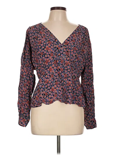 Pre-owned Joie Long Sleeve Blouse In Red