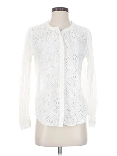Pre-owned Joie Long Sleeve Blouse In White