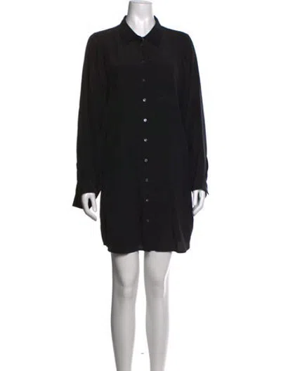 Pre-owned Joie Silk Mini Dress In Black