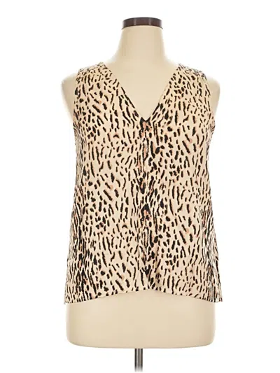 Pre-owned Joie Sleeveless Blouse In Tan