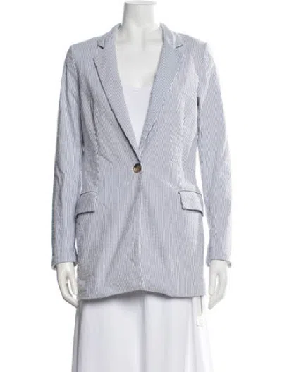 Pre-owned Joie Striped Blazer In Blue