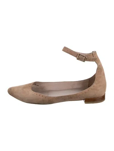 Pre-owned Joie Suede Flats In Neutrals