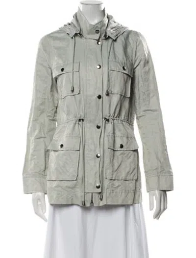 Pre-owned Joie Utility Jacket In Silver