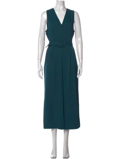 Pre-owned Joie V-neck Jumpsuit In Green