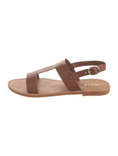 Pre-owned Jonak Leather Sandals In Brown