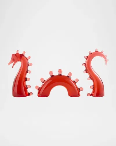 Jonathan Adler Acrylic Dragon Object In Orange