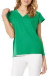 Jones New York V-neck Jersey Top In Kelly