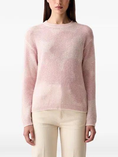 Joop Abstract-pattern Round-neck Sweater In Pink