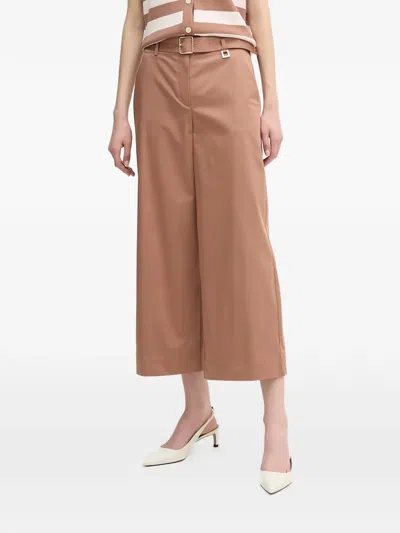 Joop Belt Trousers In Brown