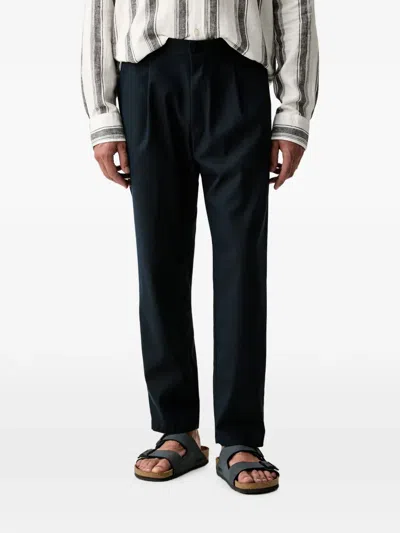 Joop Pleated Elasticated-waistband Trousers In Blue