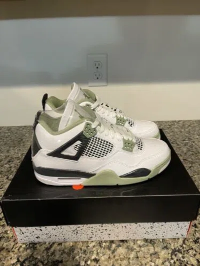 Pre-owned Jordan 4 Retro ‘seafoam' Size 9 Wmns Deadstock In White