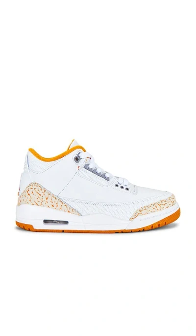 Jordan Air  3 Retro Sneaker In White & Multi-color