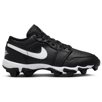 Jordan Kids'  Aj 1 Low Cleats In Black/white