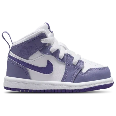 Jordan Kids' Boys  Aj 1 Mid In Purple/purple/white