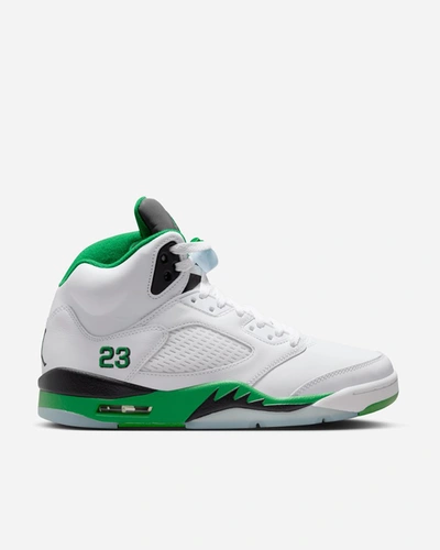 Jordan Brand Air Jordan 5 Retro &#39;lucky Green&#39; In White