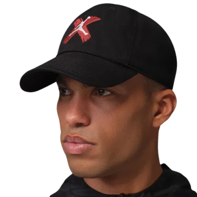 Jordan Club Jumpman Wash Band Cap In Black/red