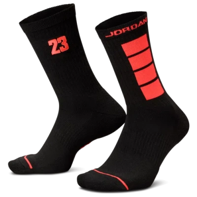 Jordan Everyday Poly Crew Socks 1 Pair In Cat Scratch Black/infrared 23