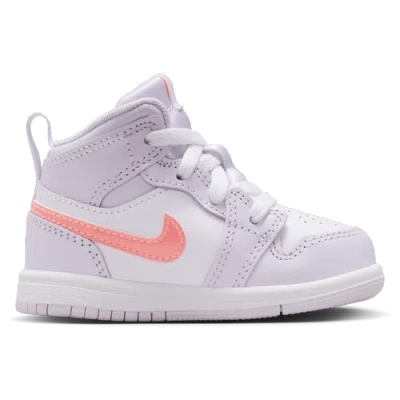 Jordan Kids' Girls  1 Mid Se Fem In Barely Grape/atomic Pink