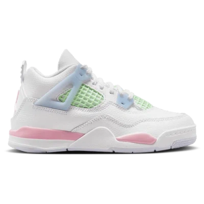 Jordan Kids' Girls  Aj 4 Retro Fem In White/medium Soft Pink/half Blue