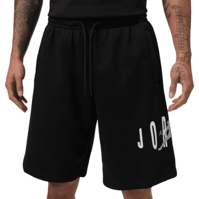 Jordan Mens  Brooklyn Stretch Fleece Short In Black/wolf Grey