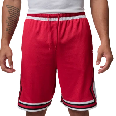 Jordan Mens  Dri-fit Spt 9" Diamond Shorts In Gym Red/white