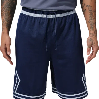 Jordan Mens  Dri-fit Spt 9" Diamond Shorts In Midnight Navy/university Blue/white