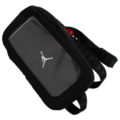 Jordan Mens  Flight Phone Crossbody In Black/gym Red/white