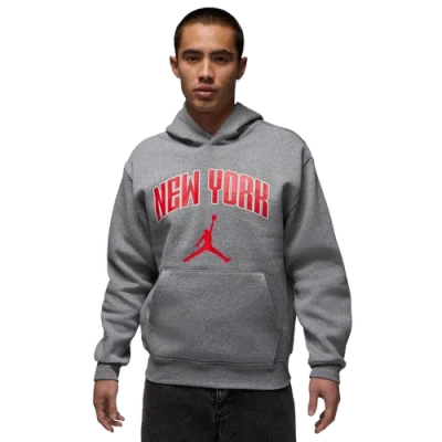 Jordan Mens  New York City Hbr Fleece Pullover In Grey