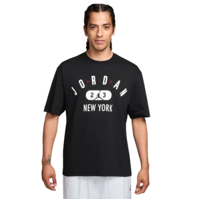 Jordan Mens  New York City Short Sleeve Crew In Black/white