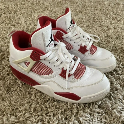 Pre-owned Jordan Nike Air Jordan 4 Retro Alternate 89 Men's Size 10.5 Shoes In White/red