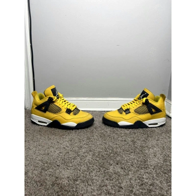 Pre-owned Jordan Nike Air Jordan 4 Retro Lightning Shoes In Yellow