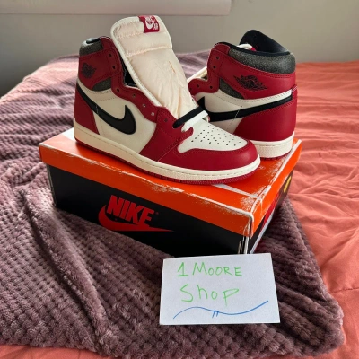 Pre-owned Jordan Nike Jordan 1 High Og Chicago Lost And Found Size 8 Shoes In Red
