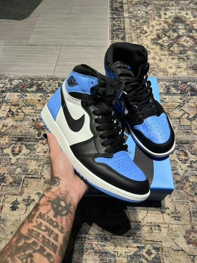 Pre-owned Jordan Nike Jordan High Retro 1's Unc Shoes In Sky Blue