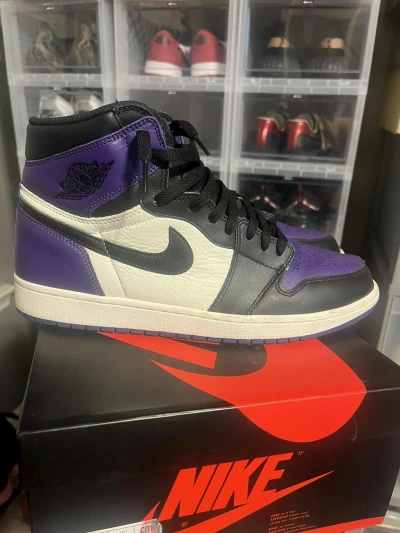 Pre-owned Jordan Nike Jordan Retro 1 Og Court Purple Shoes