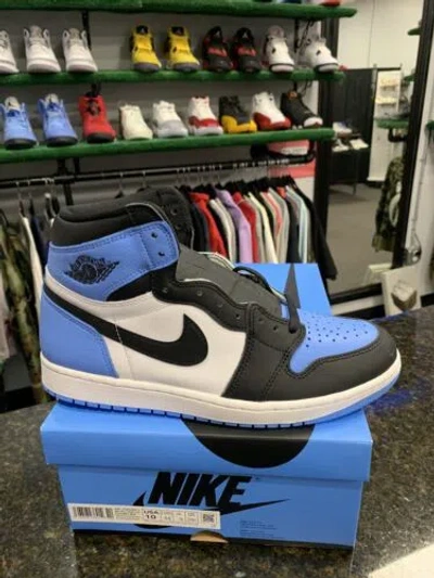 Pre-owned Jordan Size 10 -  1 Retro Og High Unc Toe In Blue