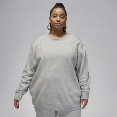 Jordan Women's  Brooklyn Fleece Crew-neck Sweatshirt (plus Size) In Grey