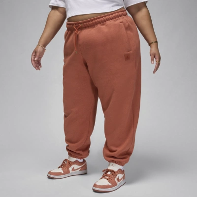 Shop Jordan Women's  Flight Fleece Pants (plus Size) In Pink