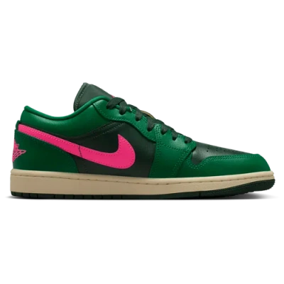 Jordan Womens  Aj 1 Low In Malachite/pink Blast/fir