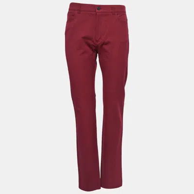 Joseph Burgundy Stretch Denim Jeans M Waist In White