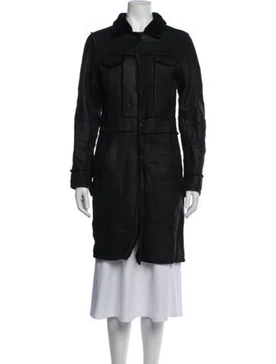 Pre-owned Joseph Coat In Black