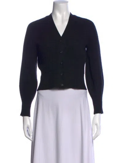 Pre-owned Joseph Merino Wool V-neck Sweater In Black