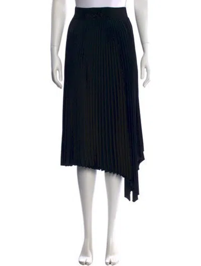 Pre-owned Joseph Pleated Accents Midi Length Skirt In Black