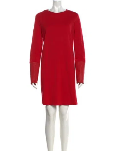 Pre-owned Joseph Virgin Wool Knee-length Dress In Red