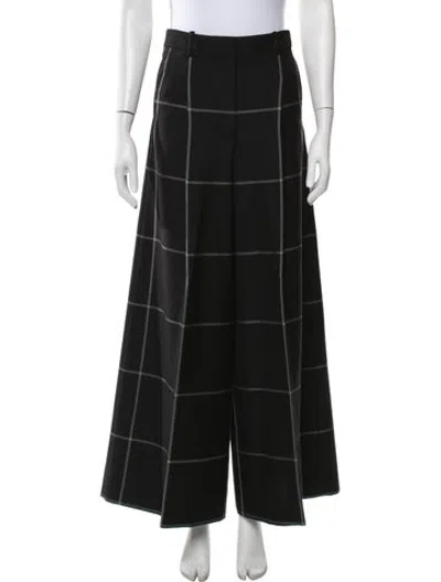 Pre-owned Joseph Virgin Wool Wide Leg Pants In Black