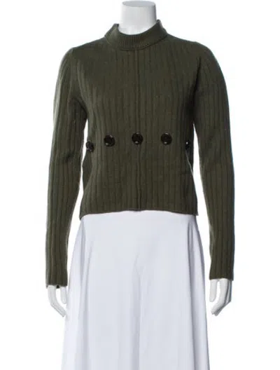 Pre-owned Joseph Wool Mock Neck Sweater In Blue