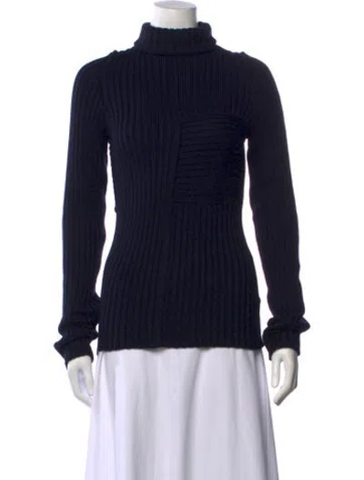 Pre-owned Joseph Wool Turtleneck Sweater In Blue
