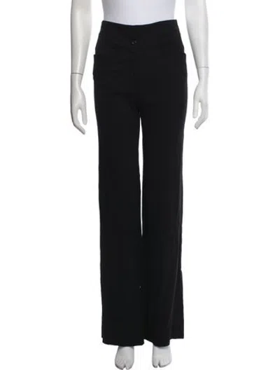 Pre-owned Joseph Wool Wide Leg Pants In Black