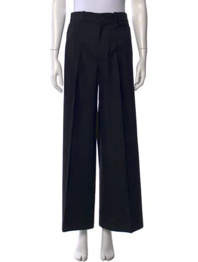 Pre-owned Joseph Wool Wide Leg Pants In Black