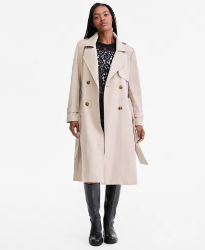 Jou Jou Women's Belted Trench Coat In Taupe