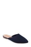Journee Collection Aniee Knit Mule In Navy